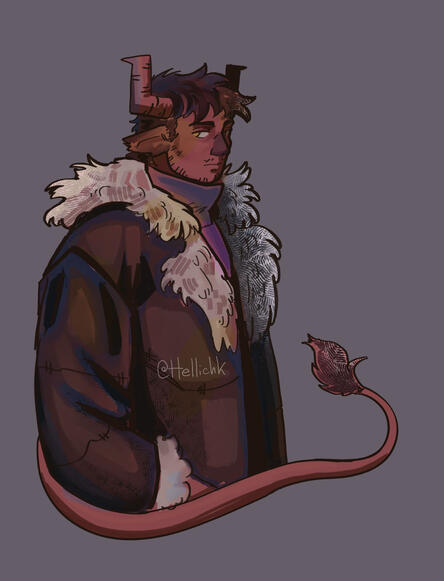 Halfbody of a TTRPG Original Character; 2023