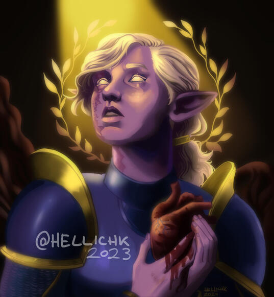 Illustration of a TTRPG Original Character; 2023