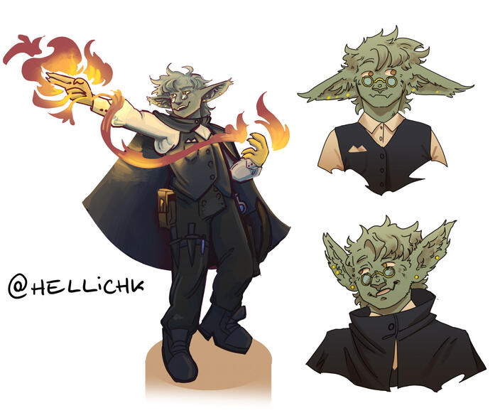 Character Reference Sheet of a TTRPG Original Character; 2023